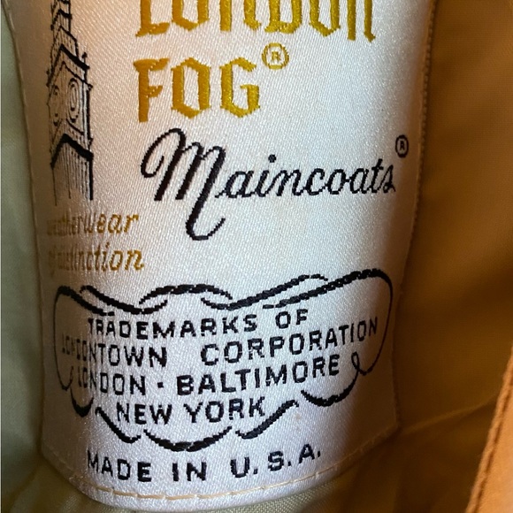 London Fog Tan Trench Coat Classic Double-breasted Style - Picture 3 of 5